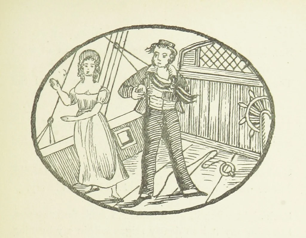 An illustration from Modern Street Ballads. With ... illustrations, 1888, leaf 245