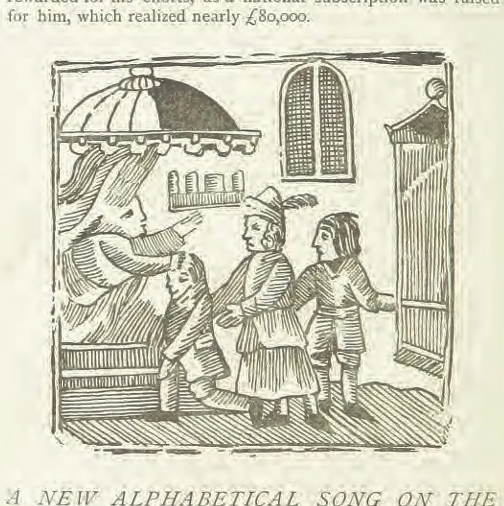 An illustration from Modern Street Ballads. With ... illustrations, 1888, leaf 344