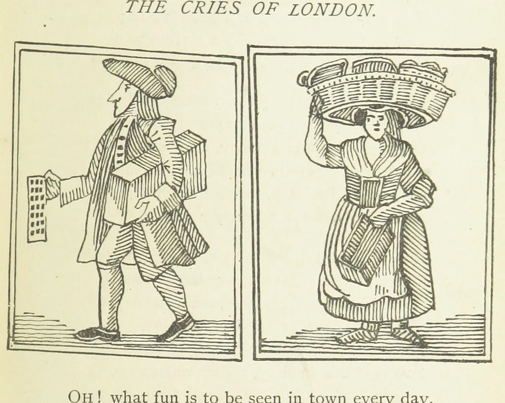 An illustration from Modern Street Ballads. With ... illustrations, 1888, leaf 77