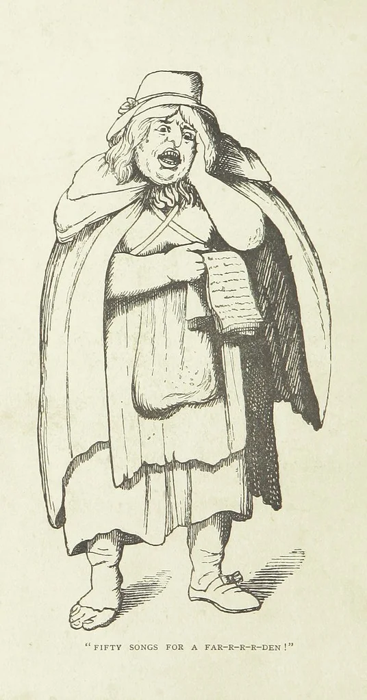 An illustration from Modern Street Ballads. With ... illustrations, 1888, leaf 8