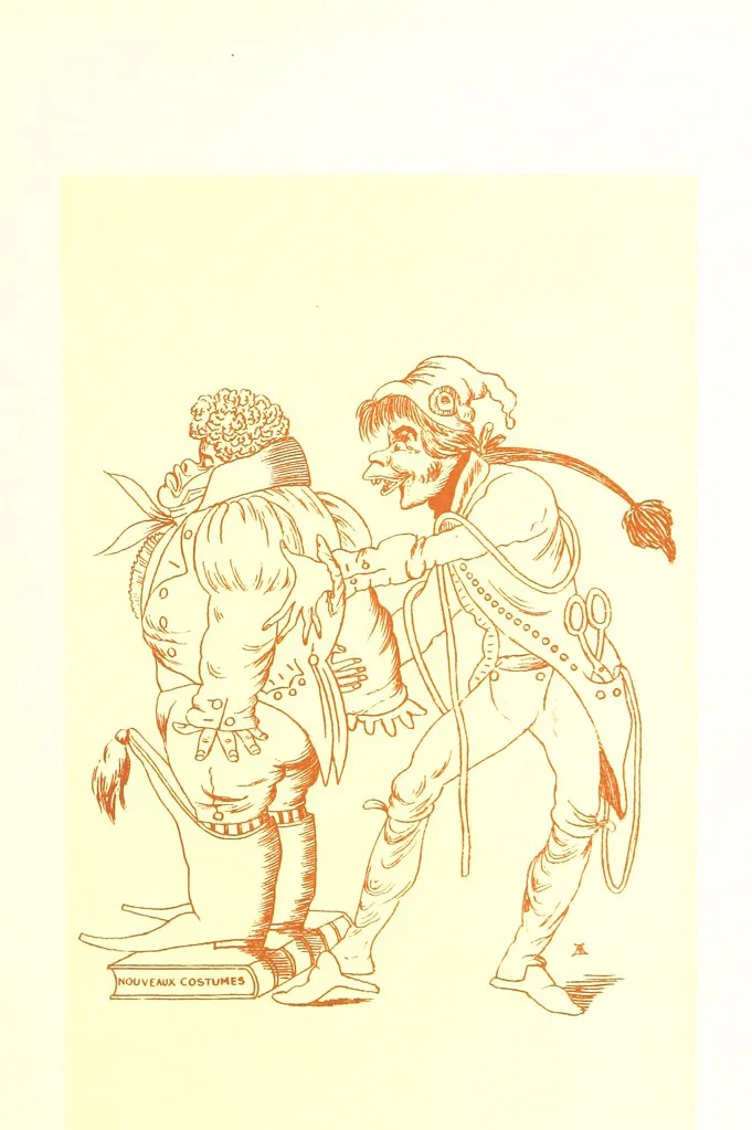 An illustration from Old Times: a picture of social life at the end of the eighteenth century ... With ... illustrations. L.P, 1885, leaf 111