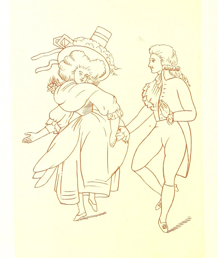An illustration from Old Times: a picture of social life at the end of the eighteenth century ... With ... illustrations. L.P, 1885, leaf 116