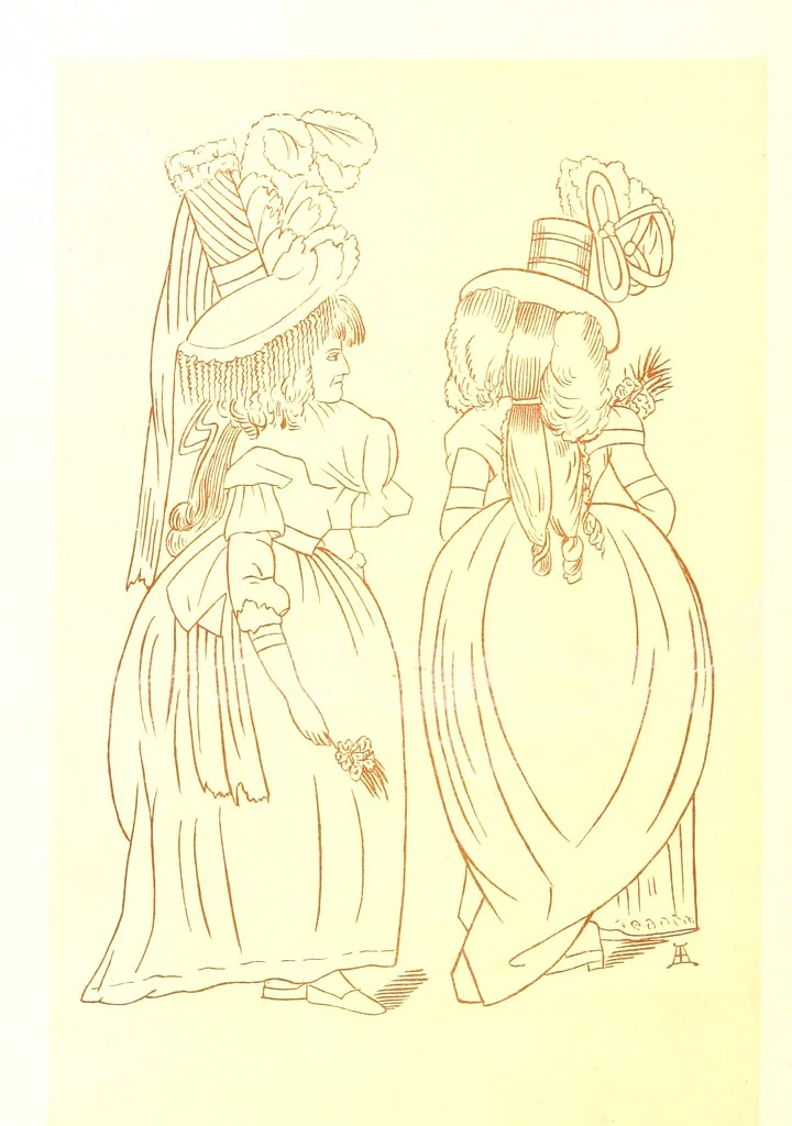 An illustration from Old Times: a picture of social life at the end of the eighteenth century ... With ... illustrations. L.P, 1885, leaf 118