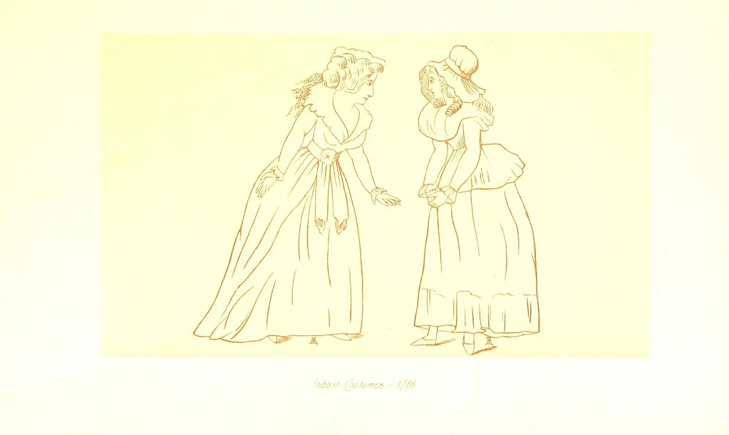 An illustration from Old Times: a picture of social life at the end of the eighteenth century ... With ... illustrations. L.P, 1885, leaf 121