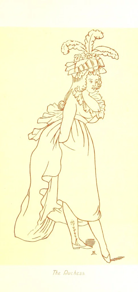An illustration from Old Times: a picture of social life at the end of the eighteenth century ... With ... illustrations. L.P, 1885, leaf 125