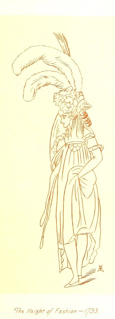 An illustration from Old Times: a picture of social life at the end of the eighteenth century ... With ... illustrations. L.P, 1885, leaf 129