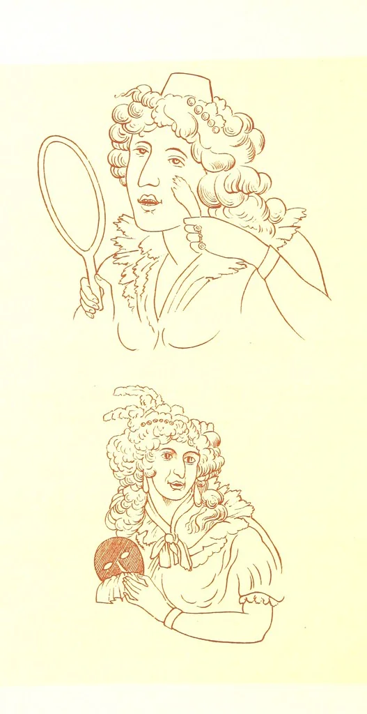 An illustration from Old Times: a picture of social life at the end of the eighteenth century ... With ... illustrations. L.P, 1885, leaf 136