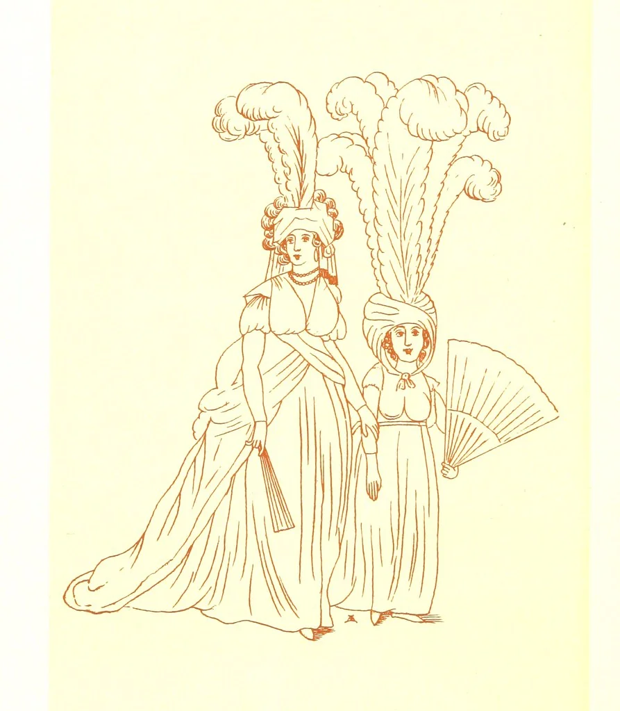 An illustration from Old Times: a picture of social life at the end of the eighteenth century ... With ... illustrations. L.P, 1885, leaf 154
