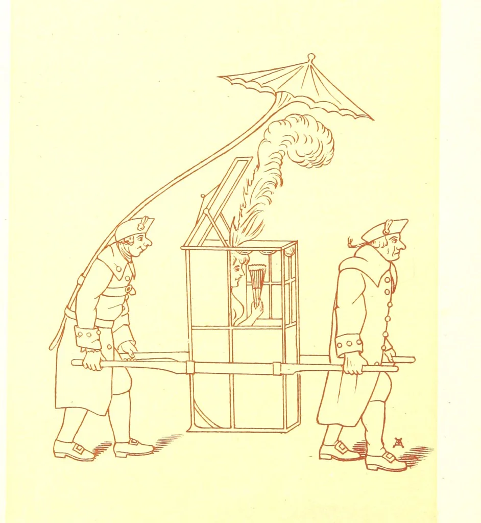 An illustration from Old Times: a picture of social life at the end of the eighteenth century ... With ... illustrations. L.P, 1885, leaf 156