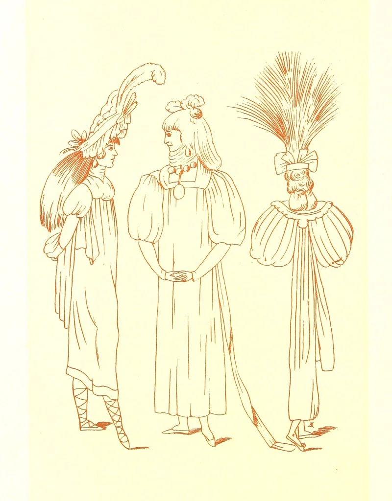 An illustration from Old Times: a picture of social life at the end of the eighteenth century ... With ... illustrations. L.P, 1885, leaf 158