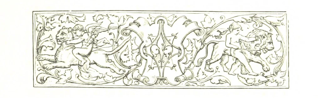 An illustration from Old Times: a picture of social life at the end of the eighteenth century ... With ... illustrations. L.P, 1885, leaf 17