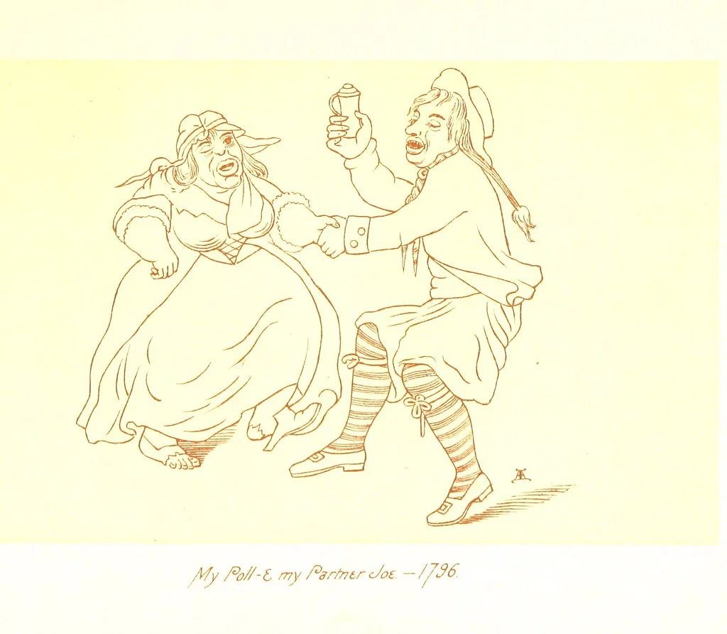 An illustration from Old Times: a picture of social life at the end of the eighteenth century ... With ... illustrations. L.P, 1885, leaf 173