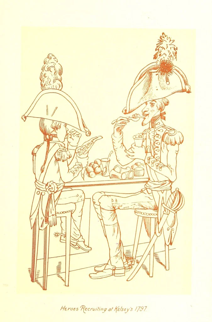 An illustration from Old Times: a picture of social life at the end of the eighteenth century ... With ... illustrations. L.P, 1885, leaf 209