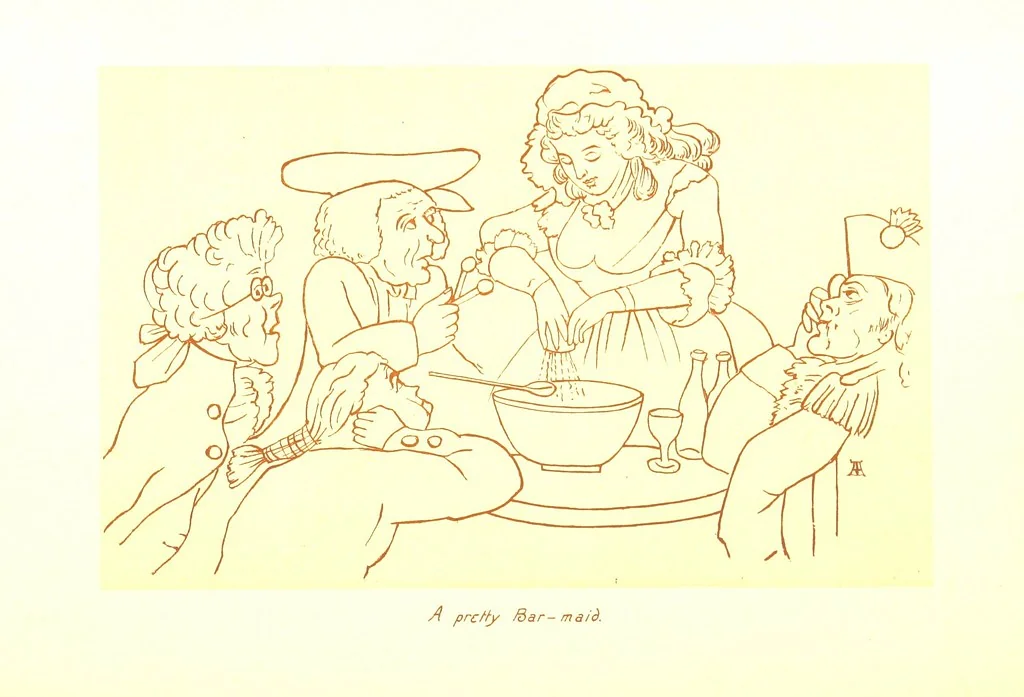 An illustration from Old Times: a picture of social life at the end of the eighteenth century ... With ... illustrations. L.P, 1885, leaf 245