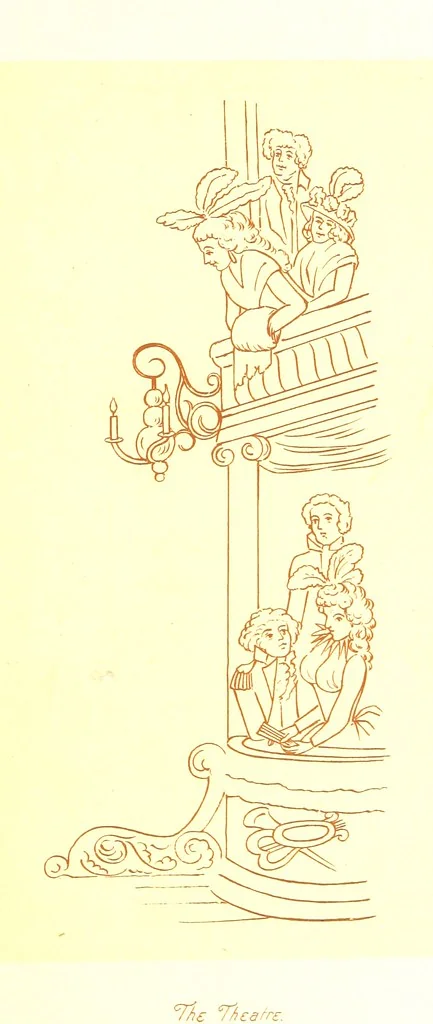 An illustration from Old Times: a picture of social life at the end of the eighteenth century ... With ... illustrations. L.P, 1885, leaf 325