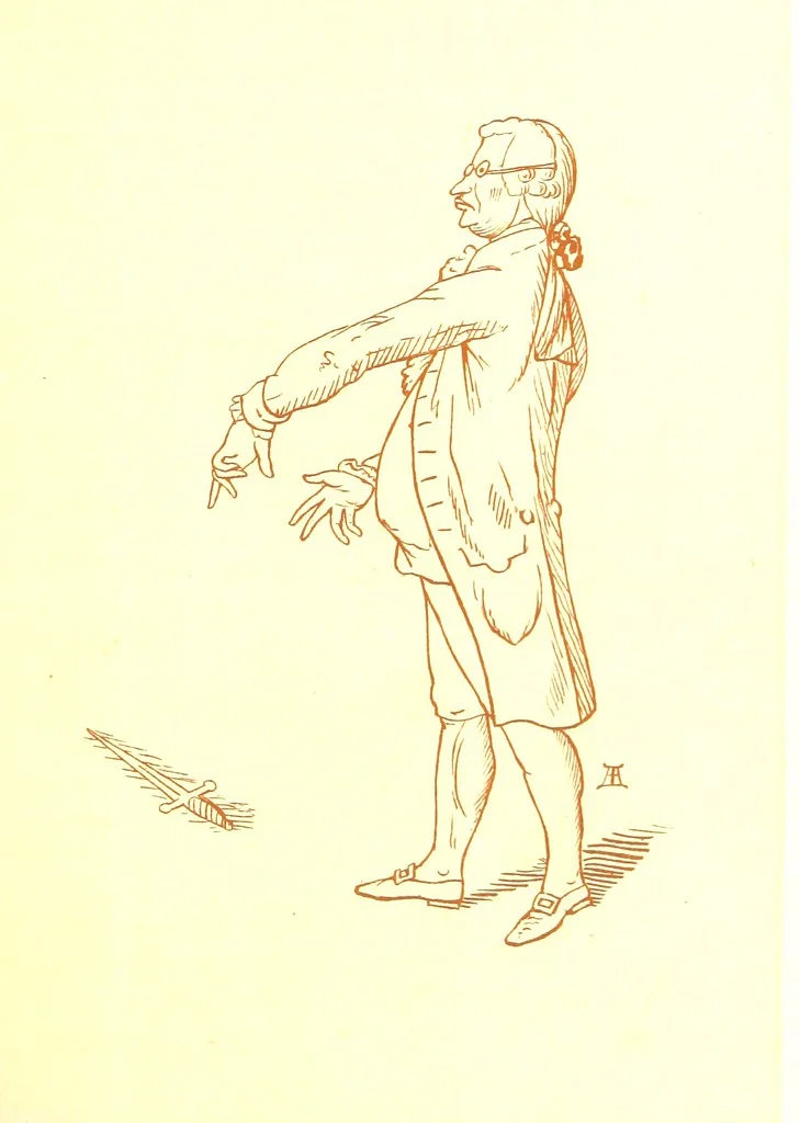 An illustration from Old Times: a picture of social life at the end of the eighteenth century ... With ... illustrations. L.P, 1885, leaf 33