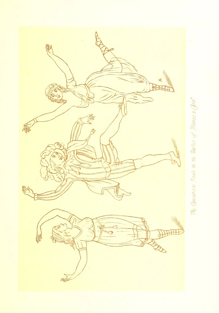 An illustration from Old Times: a picture of social life at the end of the eighteenth century ... With ... illustrations. L.P, 1885, leaf 373