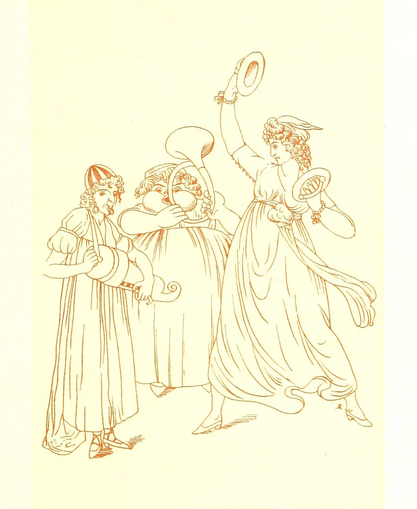 An illustration from Old Times: a picture of social life at the end of the eighteenth century ... With ... illustrations. L.P, 1885, leaf 401