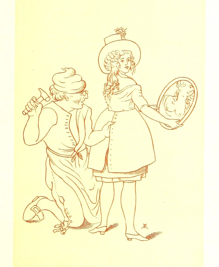 An illustration from Old Times: a picture of social life at the end of the eighteenth century ... With ... illustrations. L.P, 1885, leaf 441