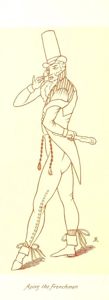 An illustration from Old Times: a picture of social life at the end of the eighteenth century ... With ... illustrations. L.P, 1885, leaf 94