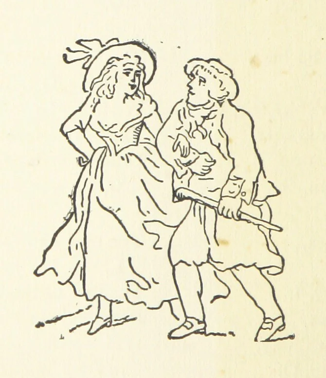 An illustration from Real Sailor-Songs. Collected and edited by J. Ashton. Two hundred illustrations. [Reproductions of broadsheets, 1891, leaf 118