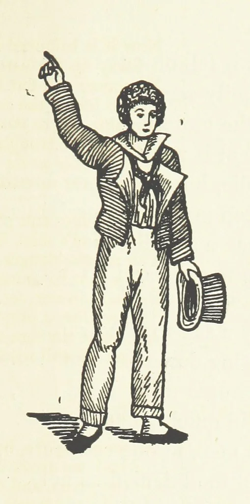 An illustration from Real Sailor-Songs. Collected and edited by J. Ashton. Two hundred illustrations. [Reproductions of broadsheets, 1891, leaf 135