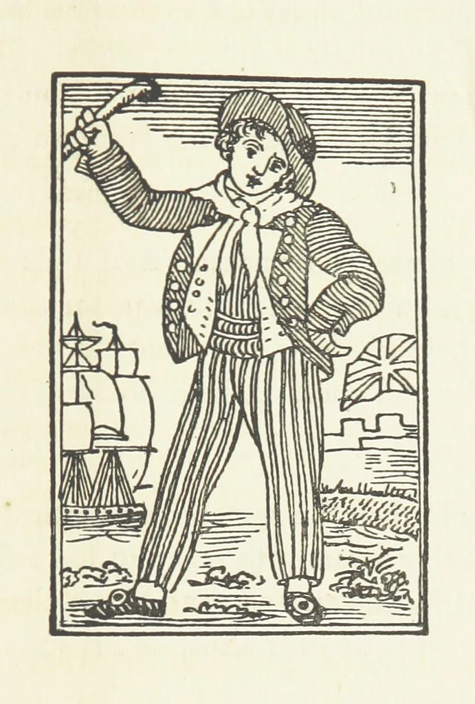 An illustration from Real Sailor-Songs. Collected and edited by J. Ashton. Two hundred illustrations. [Reproductions of broadsheets, 1891, leaf 143
