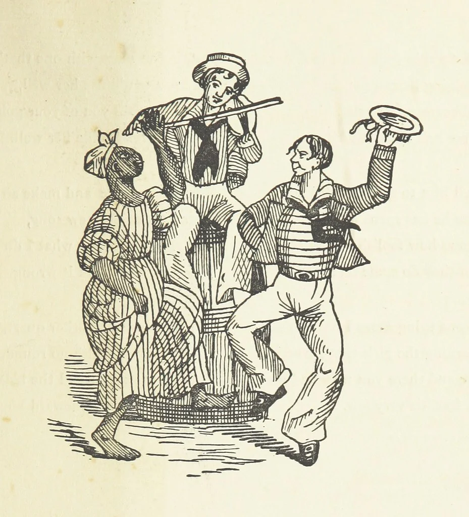 An illustration from Real Sailor-Songs. Collected and edited by J. Ashton. Two hundred illustrations. [Reproductions of broadsheets, 1891, leaf 151