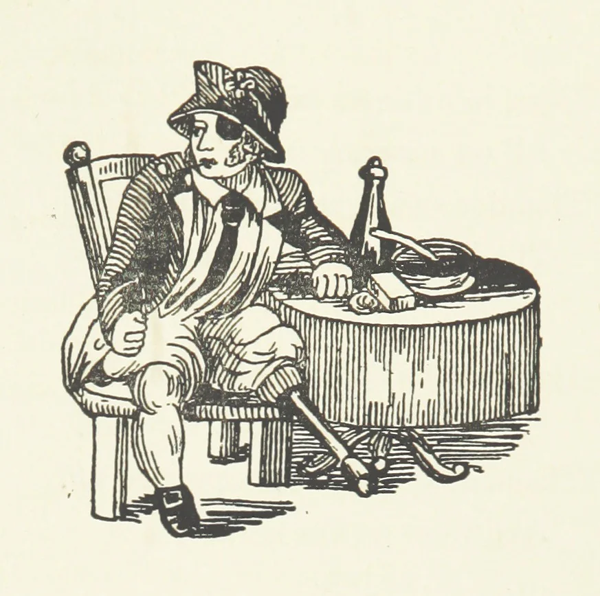 An illustration from Real Sailor-Songs. Collected and edited by J. Ashton. Two hundred illustrations. [Reproductions of broadsheets, 1891, leaf 159