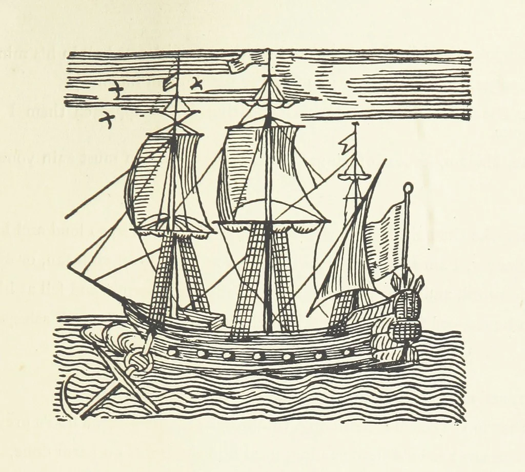 An illustration from Real Sailor-Songs. Collected and edited by J. Ashton. Two hundred illustrations. [Reproductions of broadsheets, 1891, leaf 165