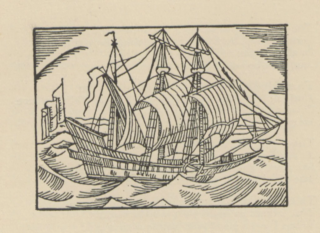 An illustration from Real Sailor-Songs. Collected and edited by J. Ashton. Two hundred illustrations. [Reproductions of broadsheets, 1891, leaf 207