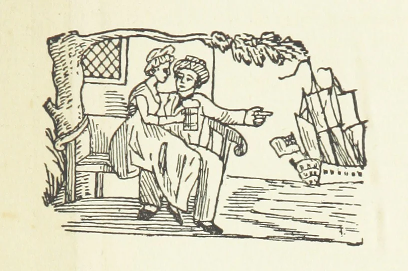 An illustration from Real Sailor-Songs. Collected and edited by J. Ashton. Two hundred illustrations. [Reproductions of broadsheets, 1891, leaf 211
