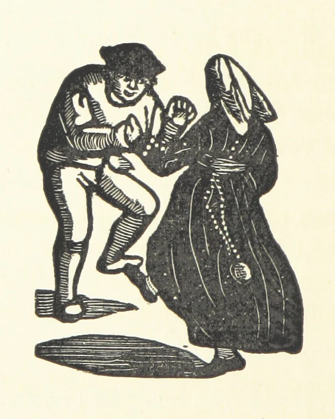 An illustration from Real Sailor-Songs. Collected and edited by J. Ashton. Two hundred illustrations. [Reproductions of broadsheets, 1891, leaf 214