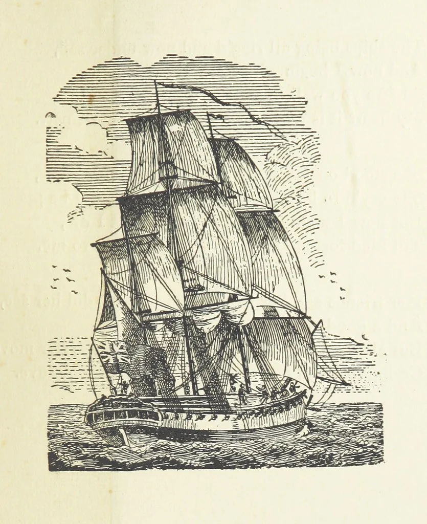 An illustration from Real Sailor-Songs. Collected and edited by J. Ashton. Two hundred illustrations. [Reproductions of broadsheets, 1891, leaf 221