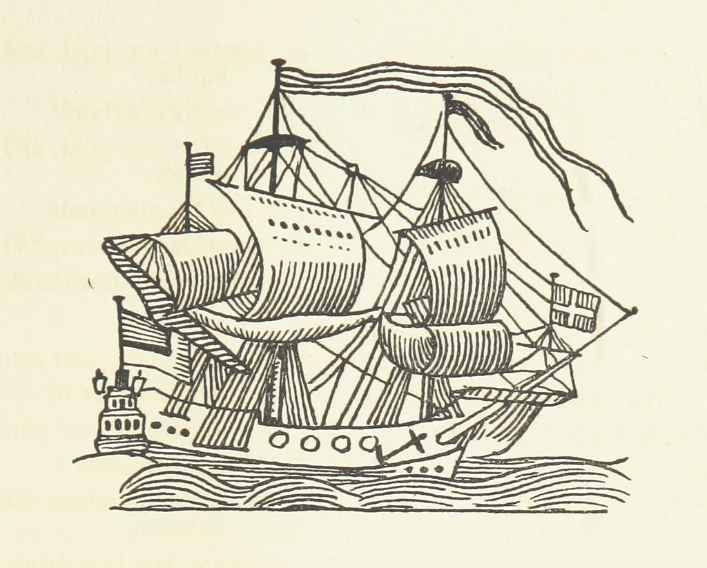 An illustration from Real Sailor-Songs. Collected and edited by J. Ashton. Two hundred illustrations. [Reproductions of broadsheets, 1891, leaf 235