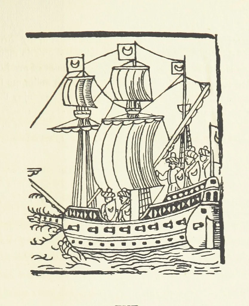 An illustration from Real Sailor-Songs. Collected and edited by J. Ashton. Two hundred illustrations. [Reproductions of broadsheets, 1891, leaf 239