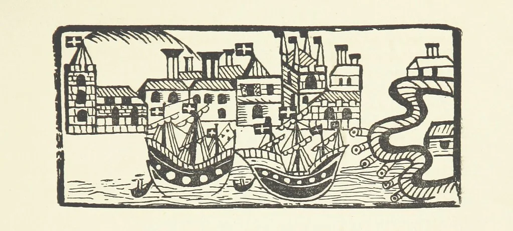 An illustration from Real Sailor-Songs. Collected and edited by J. Ashton. Two hundred illustrations. [Reproductions of broadsheets, 1891, leaf 25