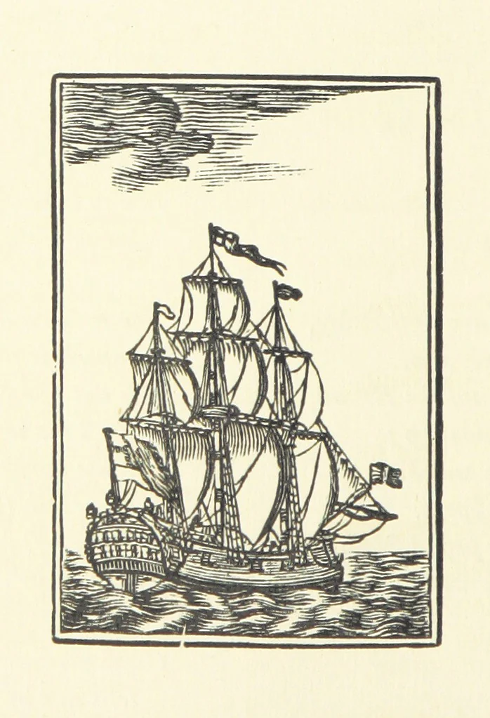 An illustration from Real Sailor-Songs. Collected and edited by J. Ashton. Two hundred illustrations. [Reproductions of broadsheets, 1891, leaf 26