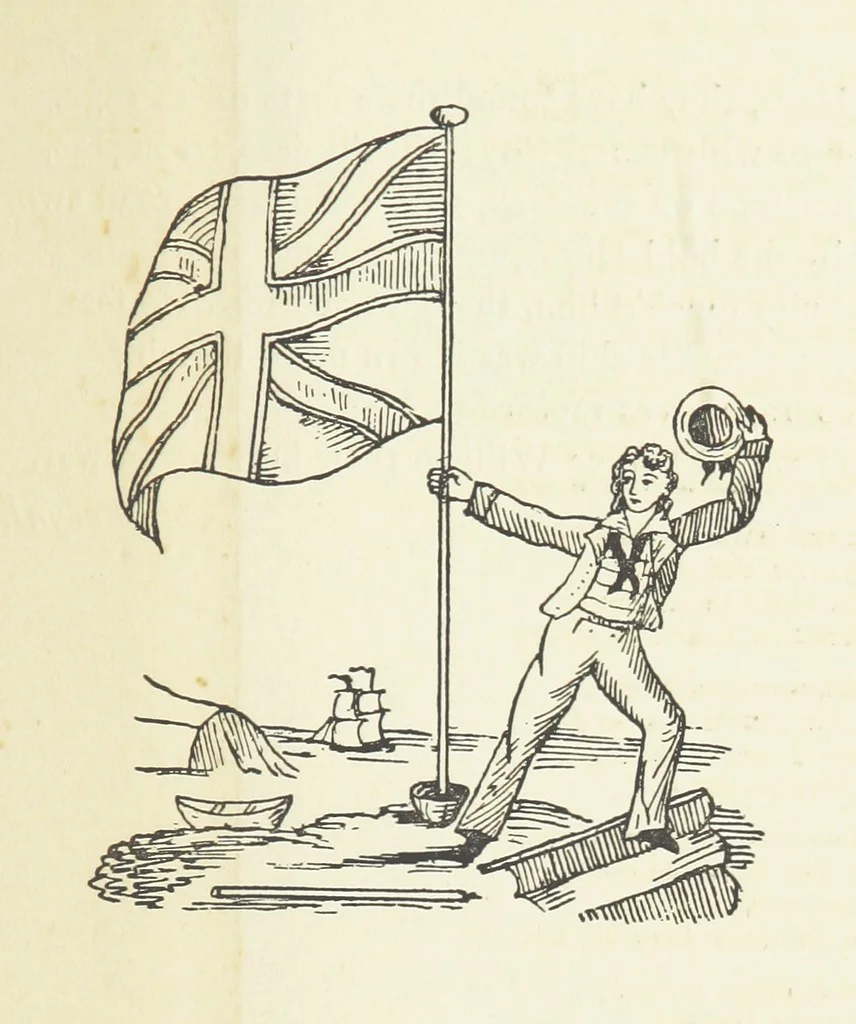 An illustration from Real Sailor-Songs. Collected and edited by J. Ashton. Two hundred illustrations. [Reproductions of broadsheets, 1891, leaf 267