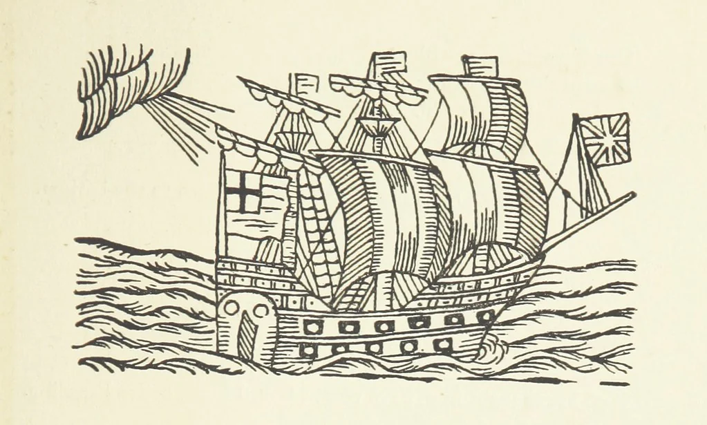 An illustration from Real Sailor-Songs. Collected and edited by J. Ashton. Two hundred illustrations. [Reproductions of broadsheets, 1891, leaf 39