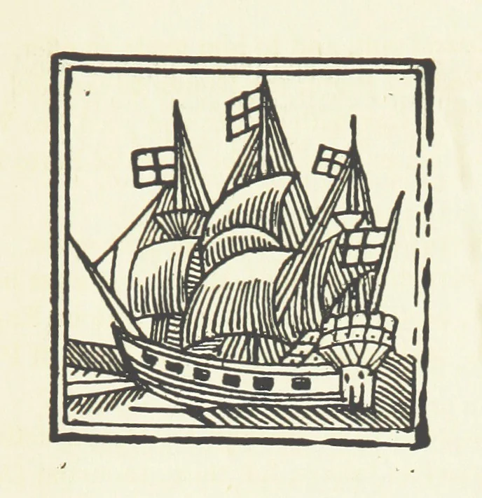 An illustration from Real Sailor-Songs. Collected and edited by J. Ashton. Two hundred illustrations. [Reproductions of broadsheets, 1891, leaf 51