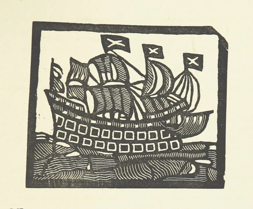 An illustration from Real Sailor-Songs. Collected and edited by J. Ashton. Two hundred illustrations. [Reproductions of broadsheets, 1891, leaf 53