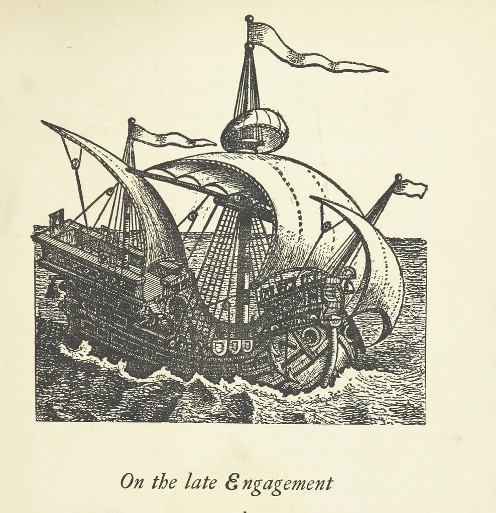 An illustration from Real Sailor-Songs. Collected and edited by J. Ashton. Two hundred illustrations. [Reproductions of broadsheets, 1891, leaf 55