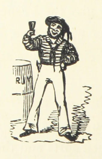 An illustration from Real Sailor-Songs. Collected and edited by J. Ashton. Two hundred illustrations. [Reproductions of broadsheets, 1891, leaf 82