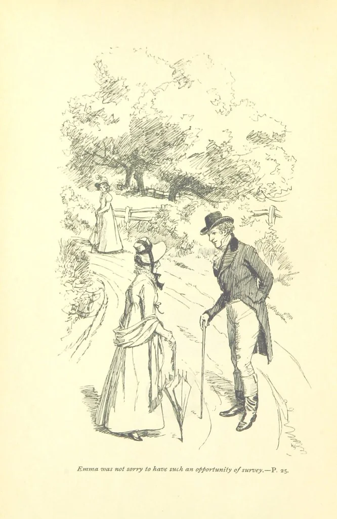 An illustration from Emma. New edition, 1896, leaf 10