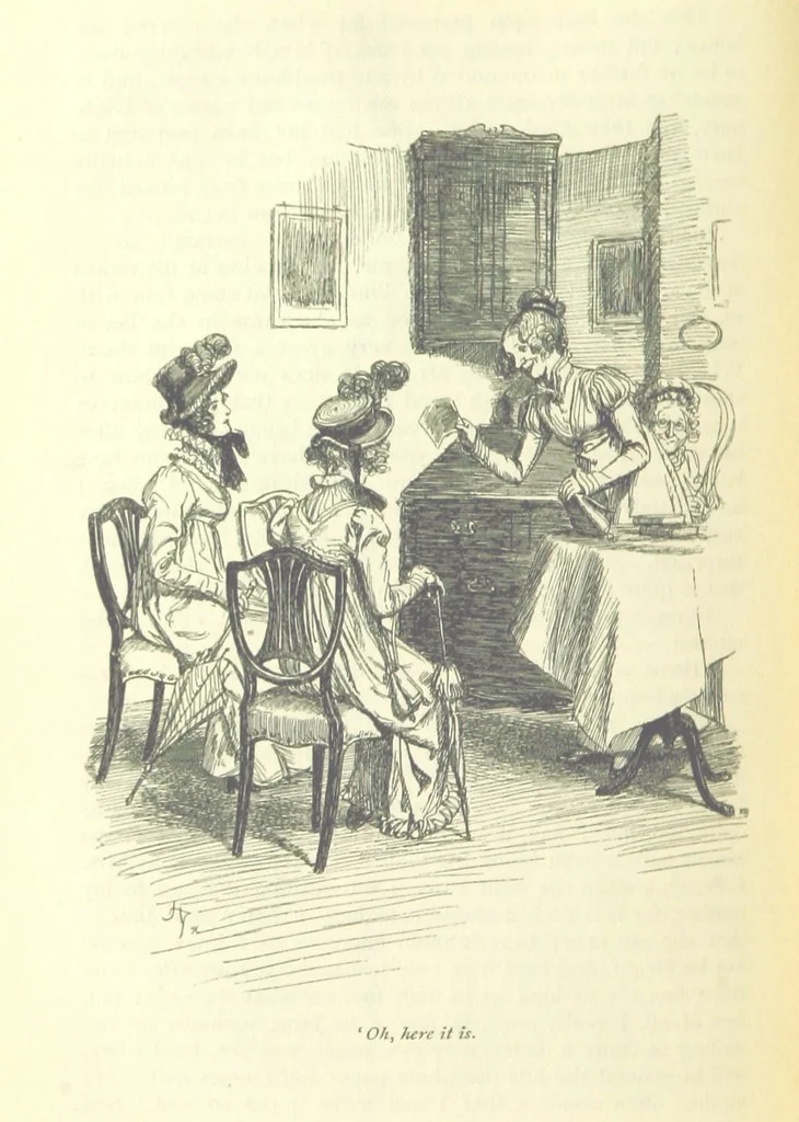 An illustration from Emma. New edition, 1896, leaf 162