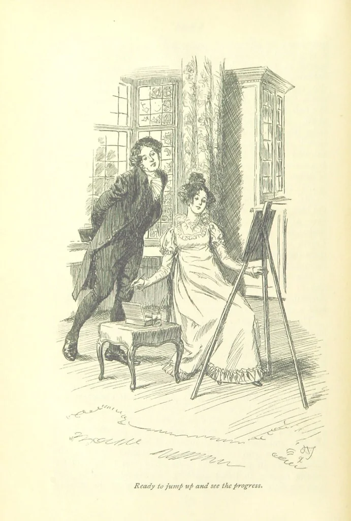 An illustration from Emma. New edition, 1896, leaf 64