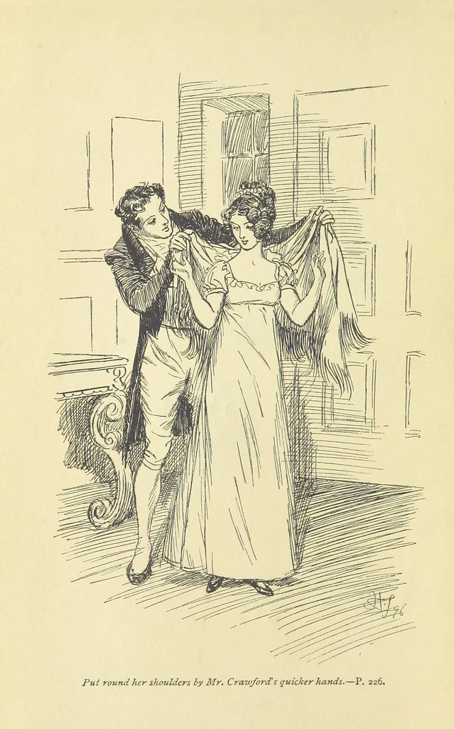 An illustration from Mansfield Park: a novel, 1897, leaf 10