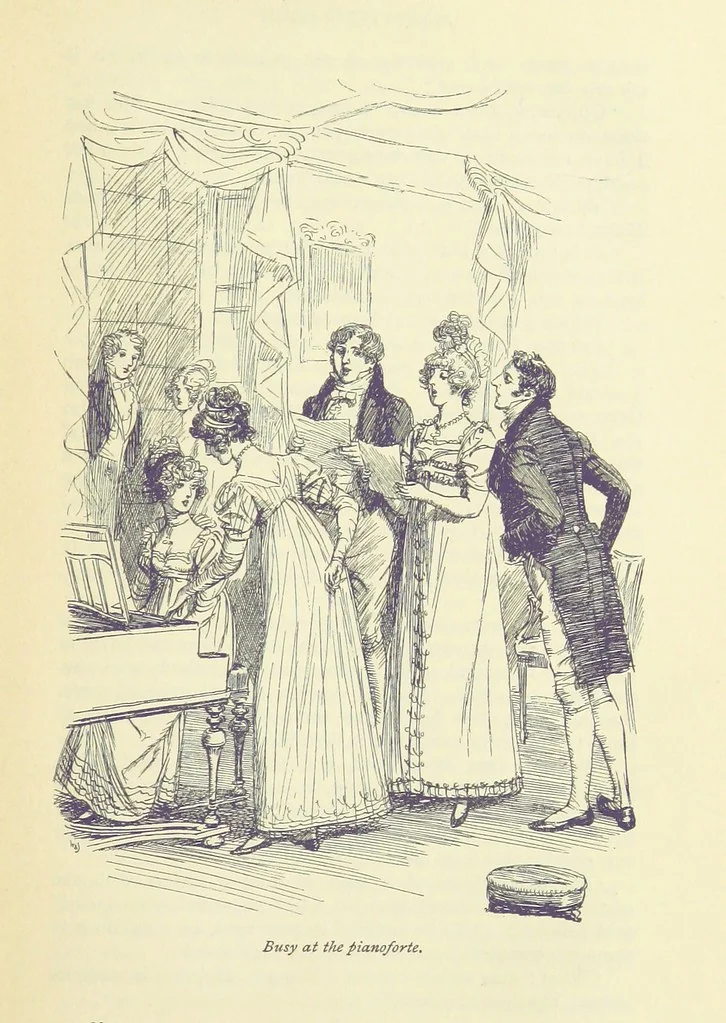 An illustration from Mansfield Park: a novel, 1897, leaf 123