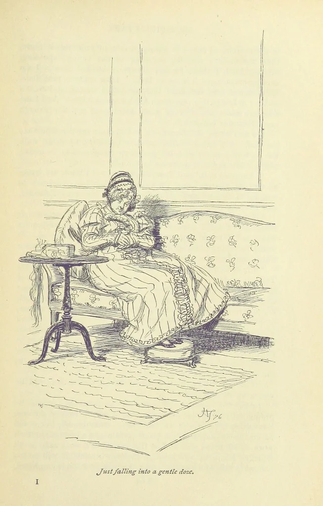 An illustration from Mansfield Park: a novel, 1897, leaf 139